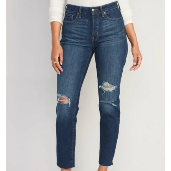 Old Navy Denim - Old Navy High-rise O.G. straight secret-smooth pockets jeans size 0 EUC
